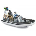 Police Boat with Figures, Beacon & Access - Bruder 
