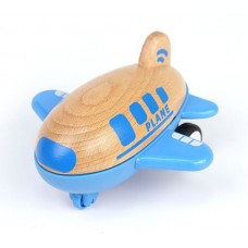 Airplane Racer with Sound Wooden - Blue