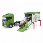 Cattle Transporter Truck - Scania Super 560R Series - with cow  - Bruder 03548 NEW