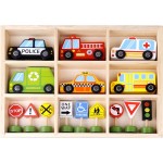 Vehicles & Street Signs Set Wooden