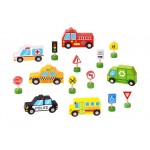 Vehicles & Street Signs Set Wooden