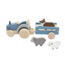 Tractor with Animals & Sheepdog - Wooden 