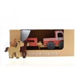 Truck with Horse Trailer - wooden