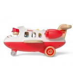 Airplane with Lights & Sound Wooden - Red