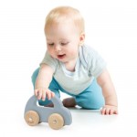 Push Car Wooden - Blue - PolarB - Viga Toys Push Car Wooden - Blue - PolarB - Viga Toys