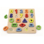 Number & Shape Block Puzzle - Viga Toys