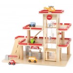 Parking & Gas Station - Wooden Garage - Viga Toys 